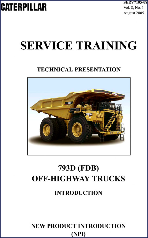 caterpillar 793d 2005 training manual, caterpillar manual, caterpillar 793d