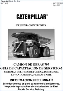 caterpillar 797 2000 training manual, caterpillar manual, caterpillar 797