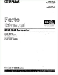 caterpillar 815b 1998 parts catalog, caterpillar parts catalog, caterpillar 815b