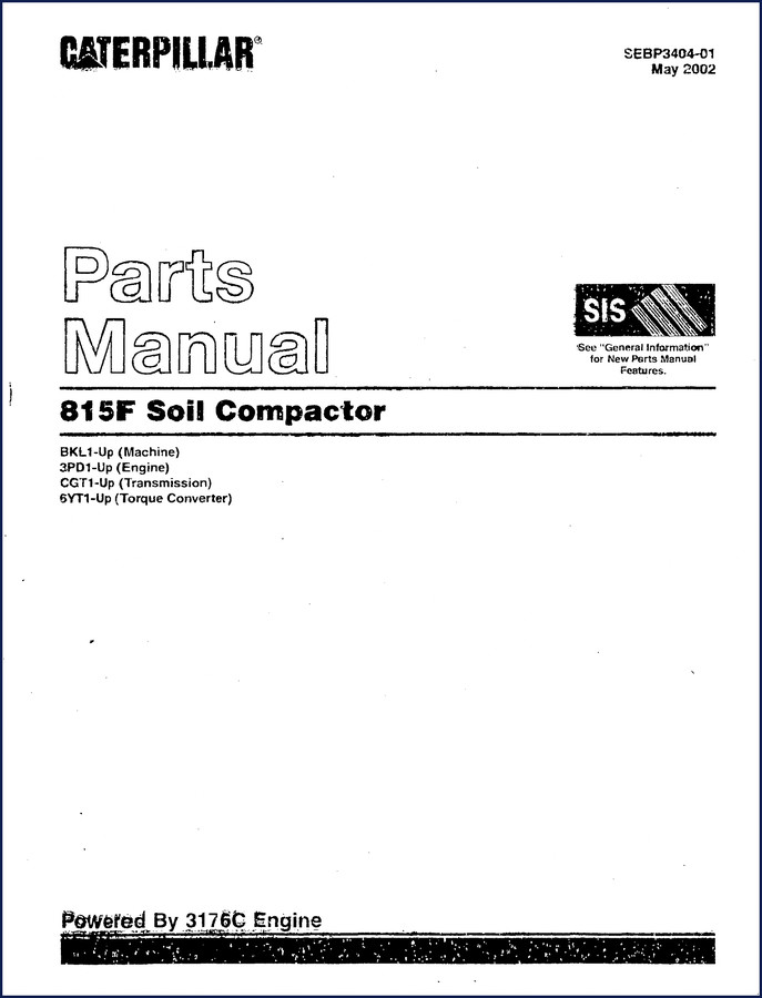 caterpillar 815f 2002 parts catalog, caterpillar parts catalog, caterpillar 815f