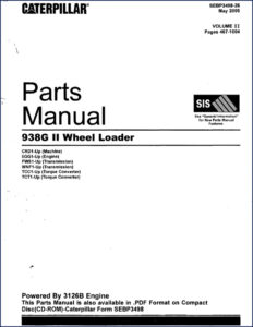 caterpillar 938g ii 2005 parts catalog, caterpillar parts catalog, caterpillar 938g