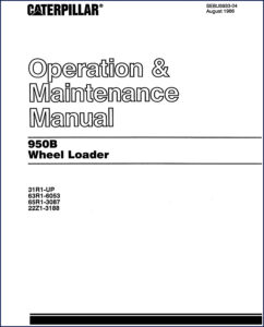 caterpillar 950b 1986 operators manual, caterpillar manual, caterpillar 950b