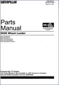 caterpillar 950h 2005 parts catalog, caterpillar parts catalog, caterpillar 950h