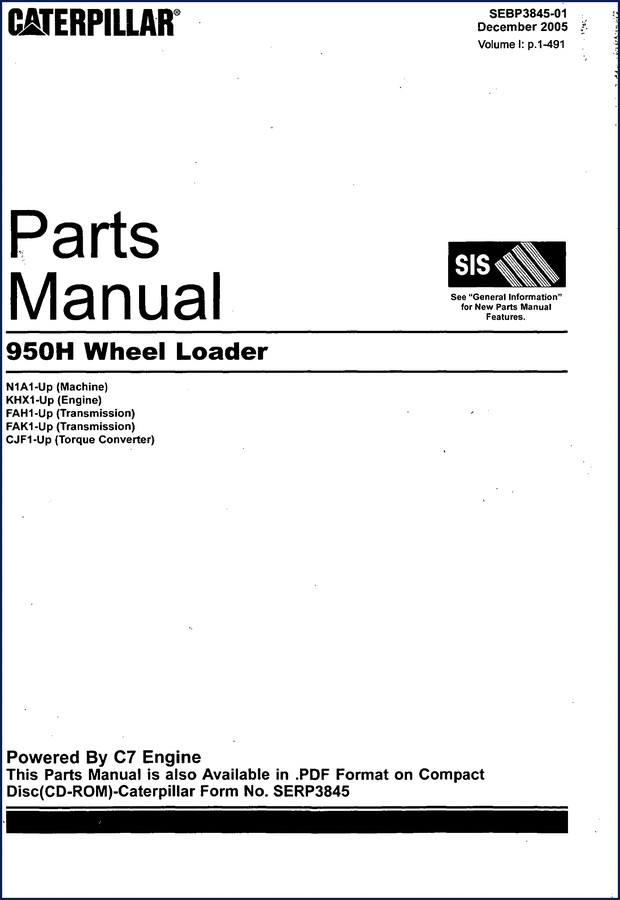 caterpillar 950h 2005 parts catalog, caterpillar parts catalog, caterpillar 950h
