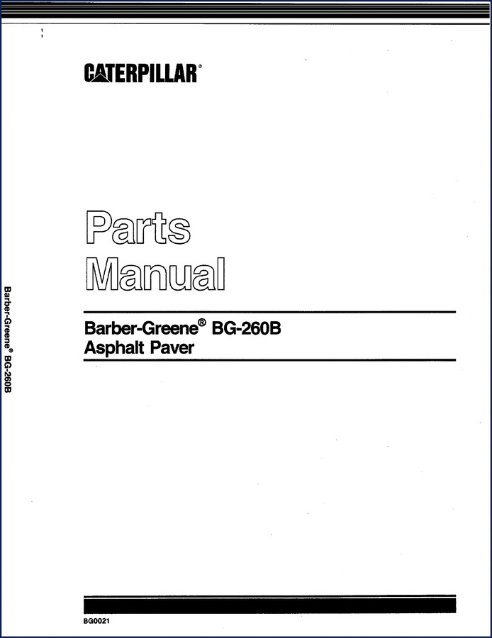 caterpillar bg, caterpillar manual