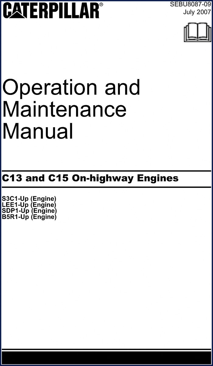 caterpillar c13 c15 2007 operators manual, caterpillar manual, caterpillar c13