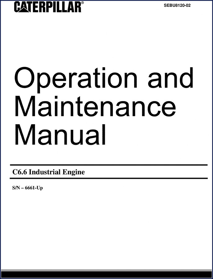 caterpillar c6.6 operators manual, caterpillar manual, caterpillar c6.6