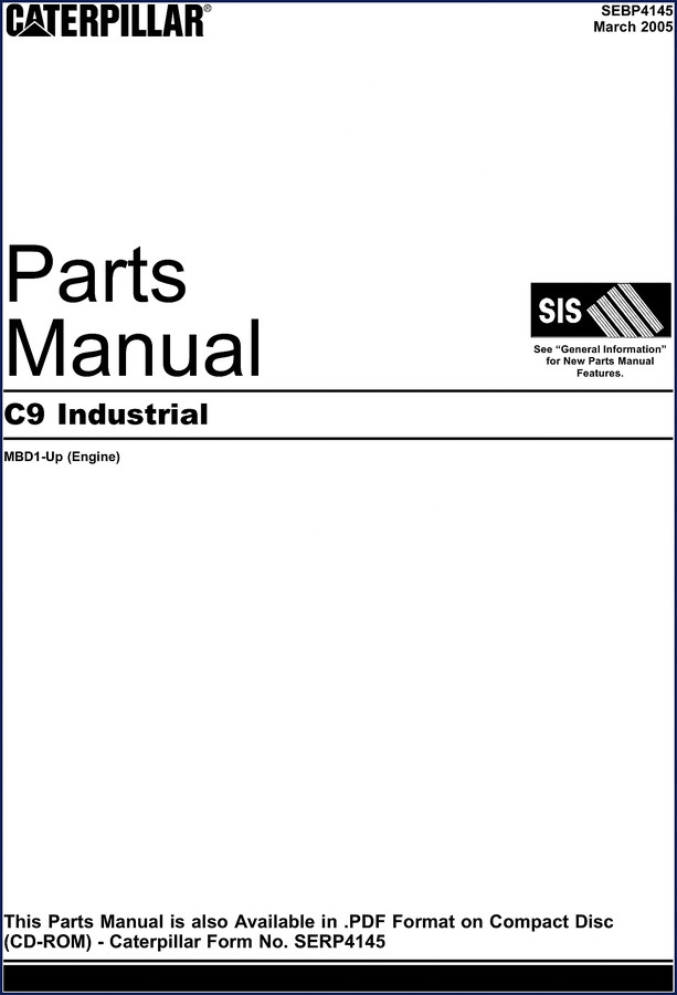 caterpillar c9 industrial 2005 parts catalog, caterpillar parts catalog, caterpillar c9