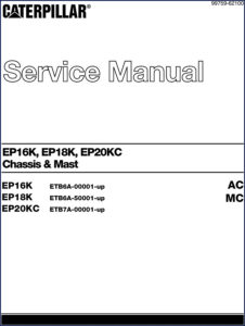 caterpillar ep16k ep18k ep20kc service manual, caterpillar service manual, caterpillar ep16k