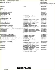 caterpillar el200b ss4620b sk4 sk6 205 2008 technical, caterpillar manual, caterpillar el200b