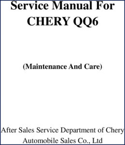 chery qq6 service manual, chery service manual, chery qq6