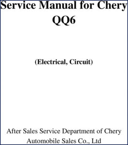 chery qq6 service manual, chery service manual, chery qq6