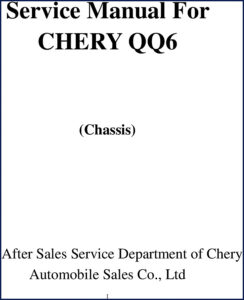 chery qq6 service manual, chery service manual, chery qq6