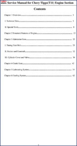 chery tiggo service manual, chery service manual, chery tiggo