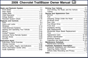 chevrolet trailblazer user manual, chevrolet manual, chevrolet trailblazer