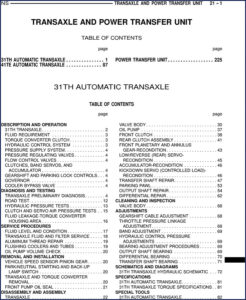 chrysler 31th/41te transmission service manual, service manual,  31th/41te