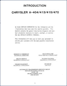 chrysler a404 a413 a415 a470 service manual, chrysler service manual, chrysler a404