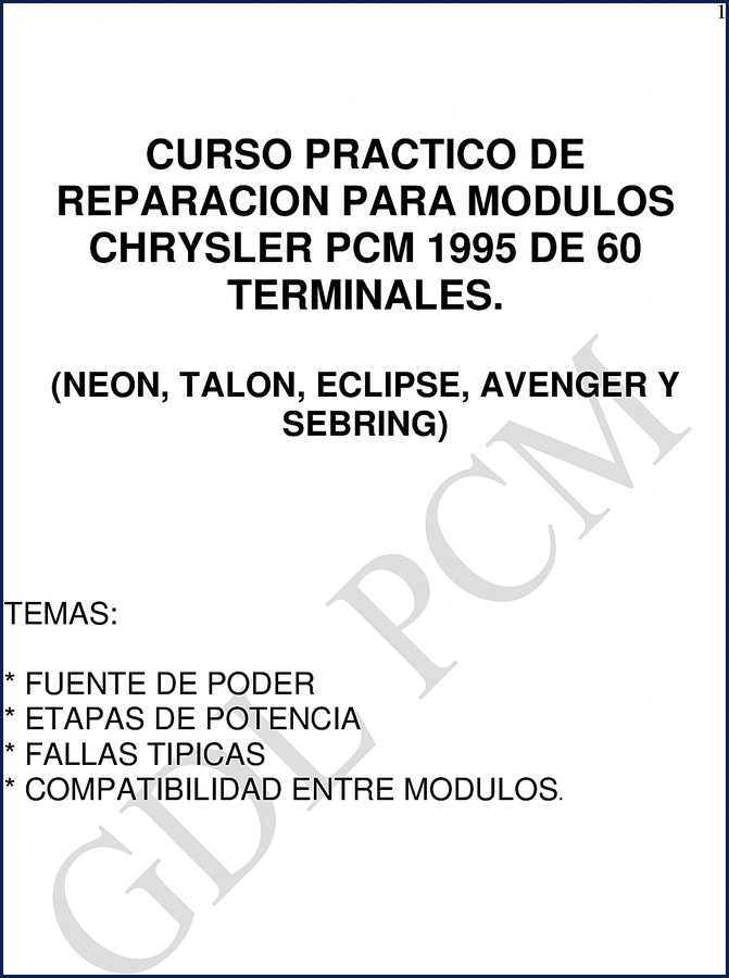 chrysler neon talon sebring avenger eclipse pcm training, chrysler manual, chrysler neon