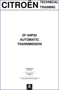 citroën 4hp20 training manual, citroën manual, citroën 4hp20