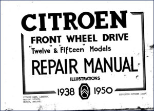citroen twelve, fifteen 1956 repair manual, citroen repair manual, citroen twelve,