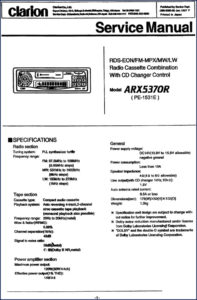 clarion arx5370r 1997 service manual, clarion service manual, clarion arx5370r