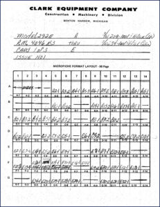 clark 292e parts catalog manual, parts catalog,  292e
