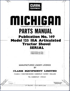 clark equipment 125 iiia 1974 parts catalog, clark equipment parts catalog, clark equipment equipment