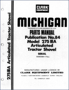 clark equipment 275 iiia 1977 parts catalog, clark equipment parts catalog, clark equipment equipment