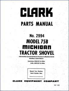 clark equipment 75b 1989 parts catalog, clark equipment parts catalog, clark equipment equipment