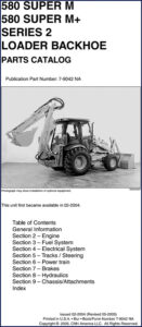 cnh 580 super m, 580 super m+ 2005, cnh parts catalog, cnh 580