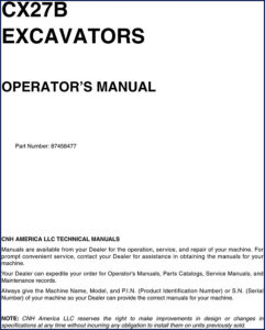 cnh cx27b 2004 operators manual, cnh manual, cnh cx27b