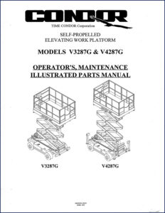 condor v3287g, v4287g 1997 parts catalog, condor parts catalog, condor v3287g,