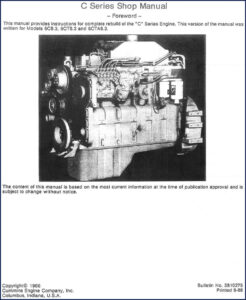 cummins 6cta8.3, 6c8.3, 6ct8.3 1986 workshop manual, cummins workshop manual, cummins 6cta8.3,