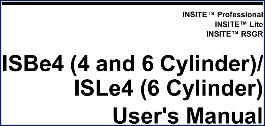 cummins isbe4, isle4 user manual, cummins manual, cummins isbe4,