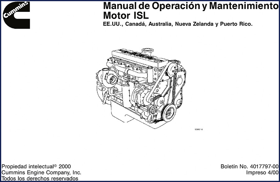 cummins isl 2000 operators manual, cummins manual, cummins isl