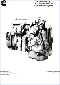 cummins l10 1991 troubleshooting manual, cummins manual, cummins l10