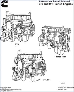 cummins m11, l10 1995 repair manual, cummins repair manual, cummins m11,
