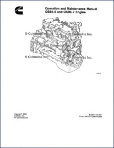 cummins qsb6.7, qsb4.5 2006 operators manual, cummins manual, cummins qsb6.7,