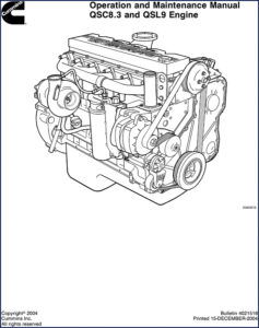 cummins qsl9 qsc8.3 2004 operators manual, cummins manual, cummins qsl9