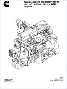 cummins isl, isc, qsl9, qsc8.3 2005 troubleshooting manual, cummins manual, cummins isl,