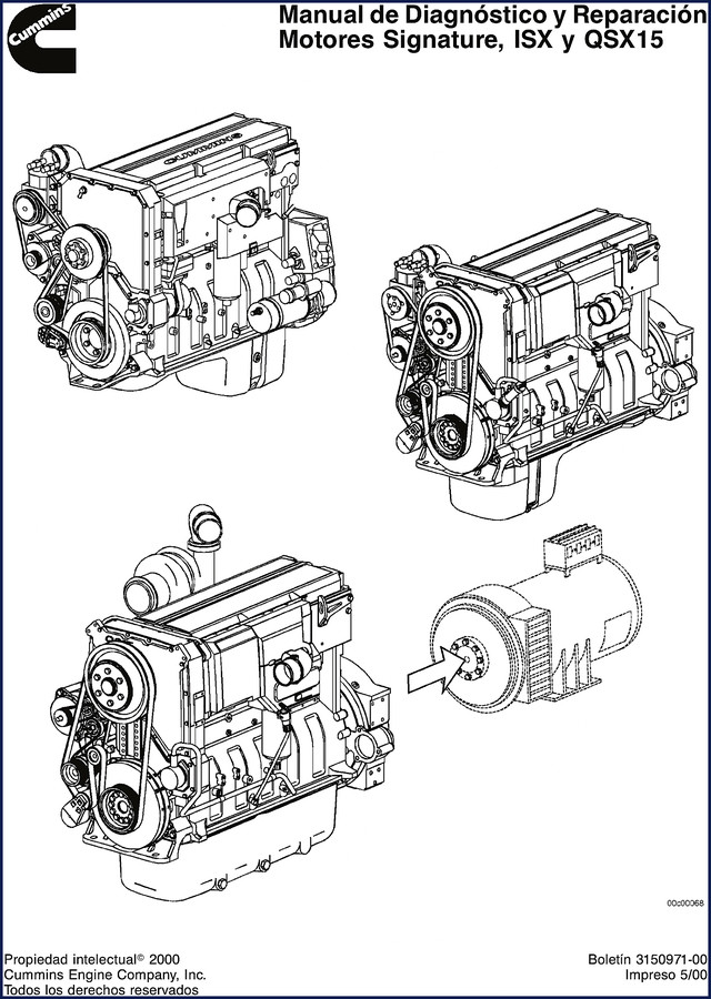 cummins qsx15, isx, signature 2000 diagnostics manual, cummins manual, cummins qsx15,