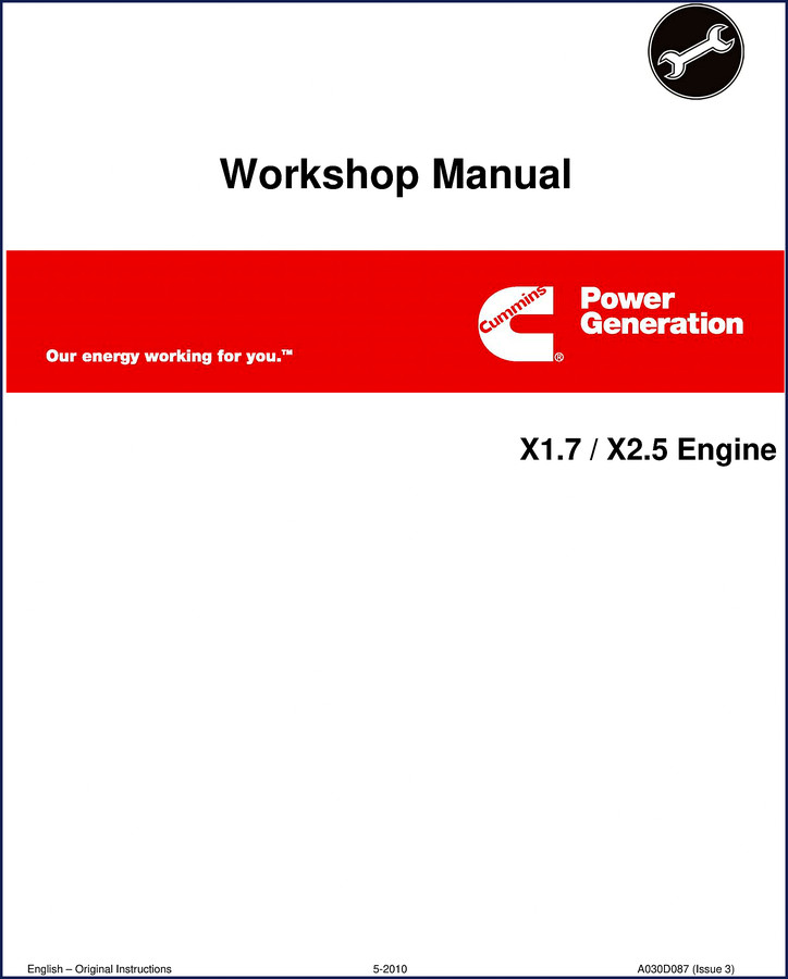 cummins x1.7, x2.5 2010 workshop manual, cummins workshop manual, cummins x1.7,