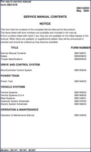 daewoo bc15t bc18t bc20t 2000 service manual, daewoo service manual, daewoo bc15t