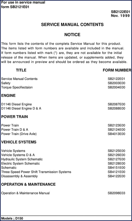 daewoo d150 1999 service manual, daewoo service manual, daewoo d150