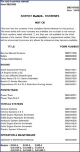 daewoo d20s d25s d30s g(c)20e g(c)25e 2000 service, daewoo service manual, daewoo d20s