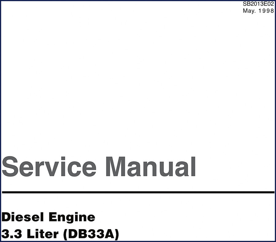 daewoo db33a 1998 service manual, daewoo service manual, daewoo db33a