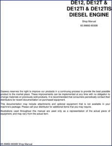 daewoo de12 diesel engine workshop manual, workshop manual,  de12