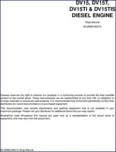 daewoo dv15 dv15t dv15tis dv15ti 1999 workshop manual, daewoo workshop manual, daewoo dv15
