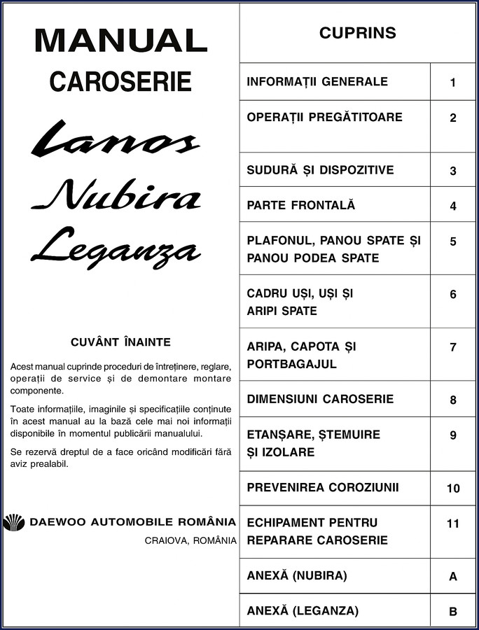 daewoo lanos, leganza, nubira repair manual, daewoo repair manual, daewoo lanos,