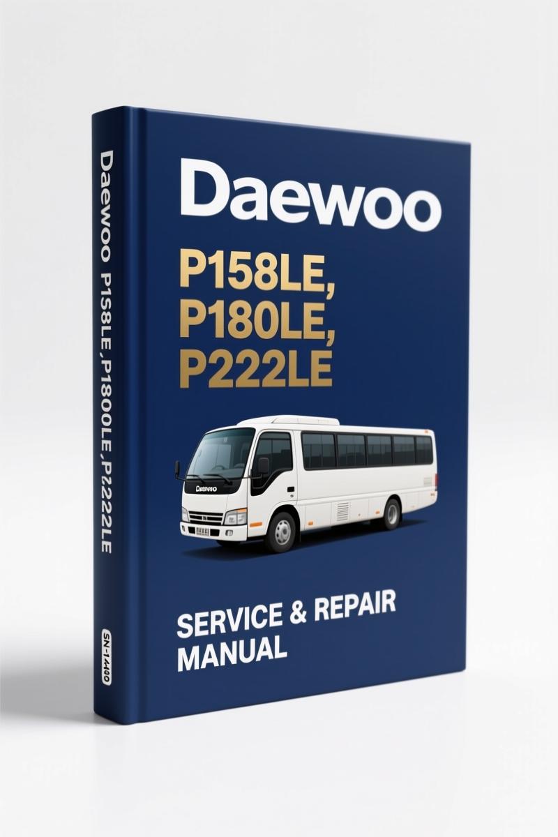 daewoo p158le, p180le, p222le 2003 service manual, daewoo service manual, daewoo p158le,